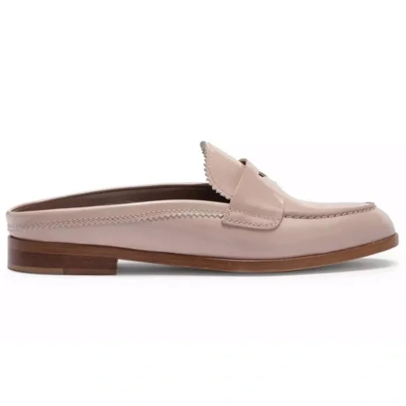AGL Preppy Blush Patent Leather Penny Loafer Mule Slides Size 6 / EU 36 - Picture 2 of 13